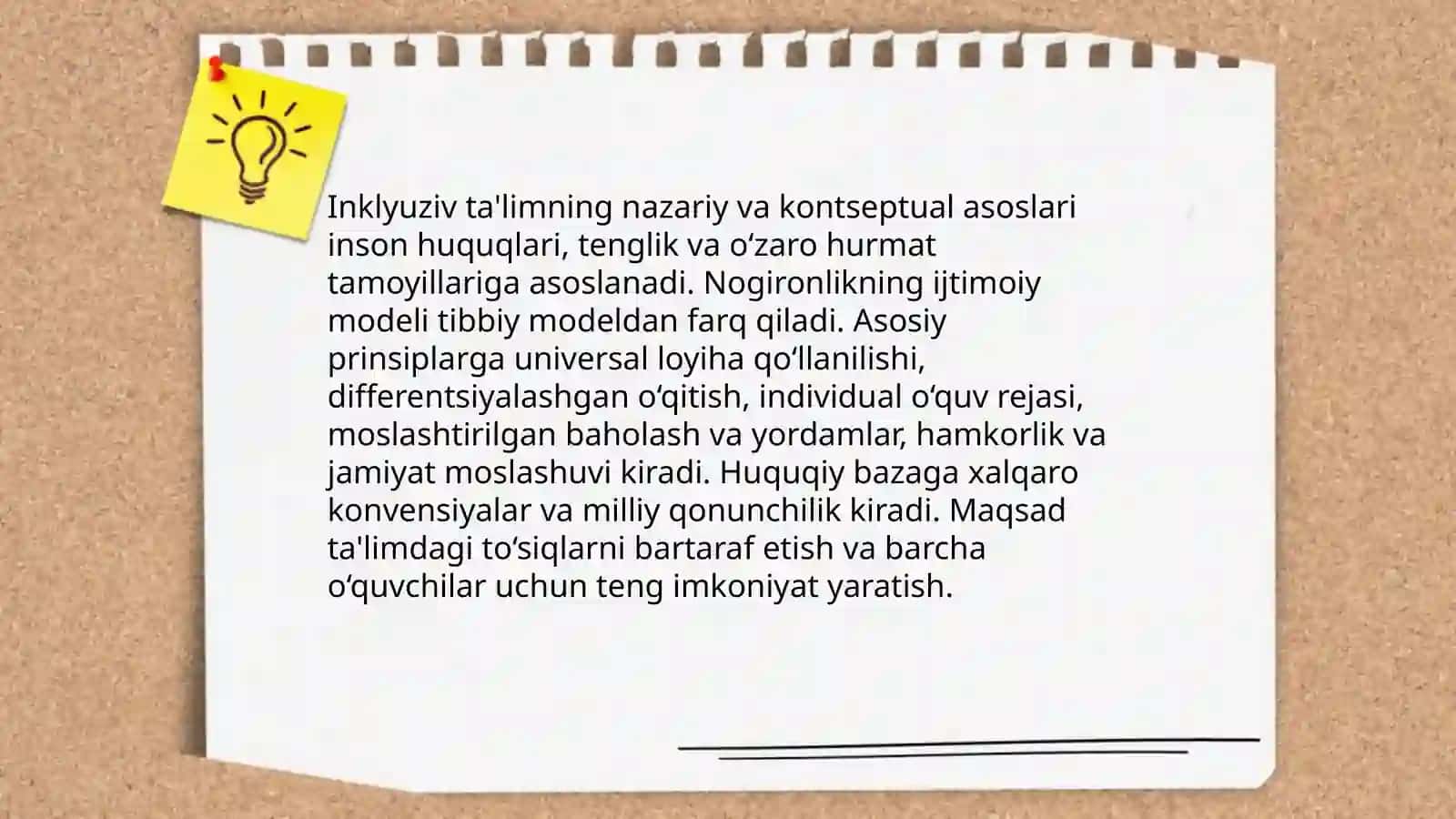 Inklyuziv ta'limning pedagogik - psixologik va tashkiliy shartlari 3