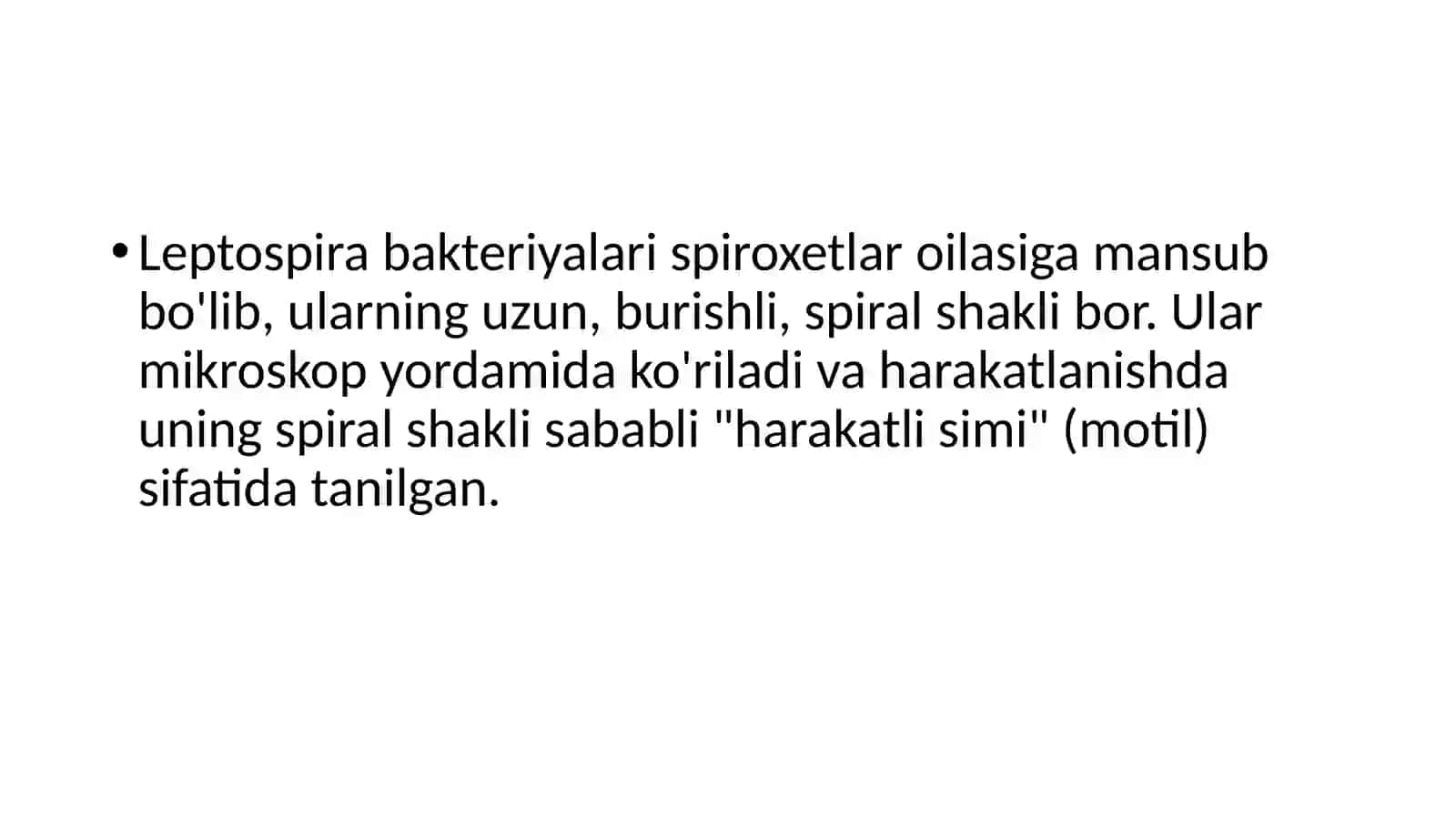 LEPTOSPIROZLAR MORFOLOGIYASI,STRUKTURASI,TARQALGANLIGI,KELTIRIB CHIQARUVCHI KASALLIKLARI,LABARATORIYA DIAGNOSTIKASI 3