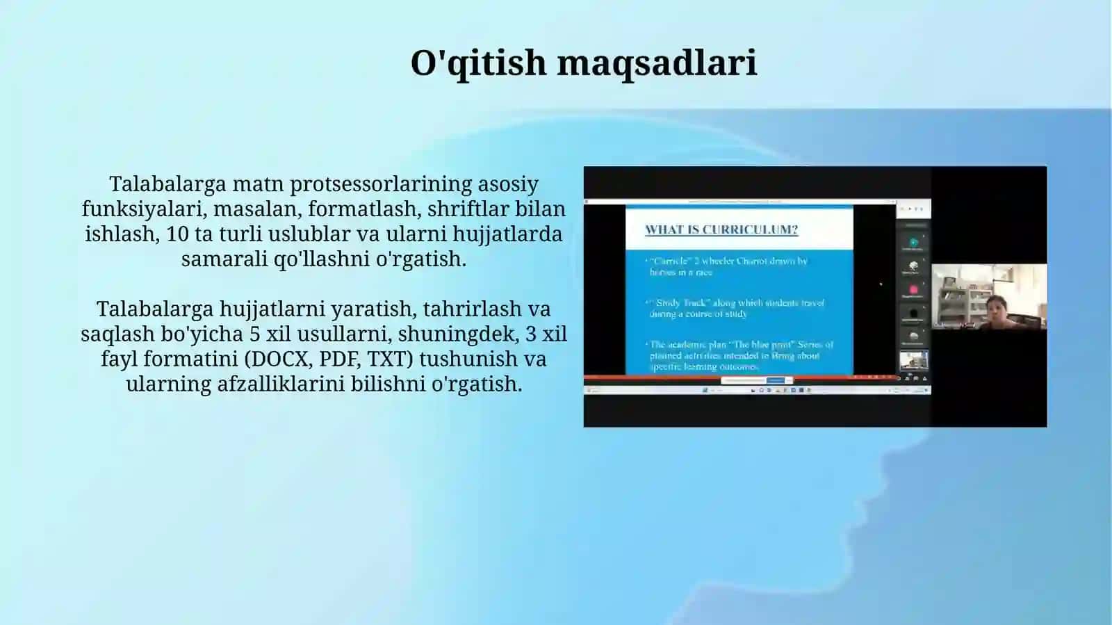 Matn bilan ishlash dasturlari bo‘limini o‘qitish metodikasi 3