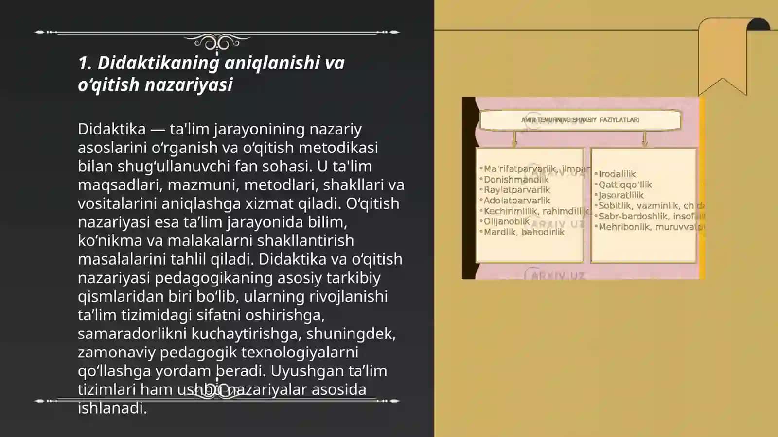 Didaktika - o‘qitish nazariyasi sifatida. O‘qitish qonuniyatlari va prinsiplari. Ta’lim paradigmalari 3