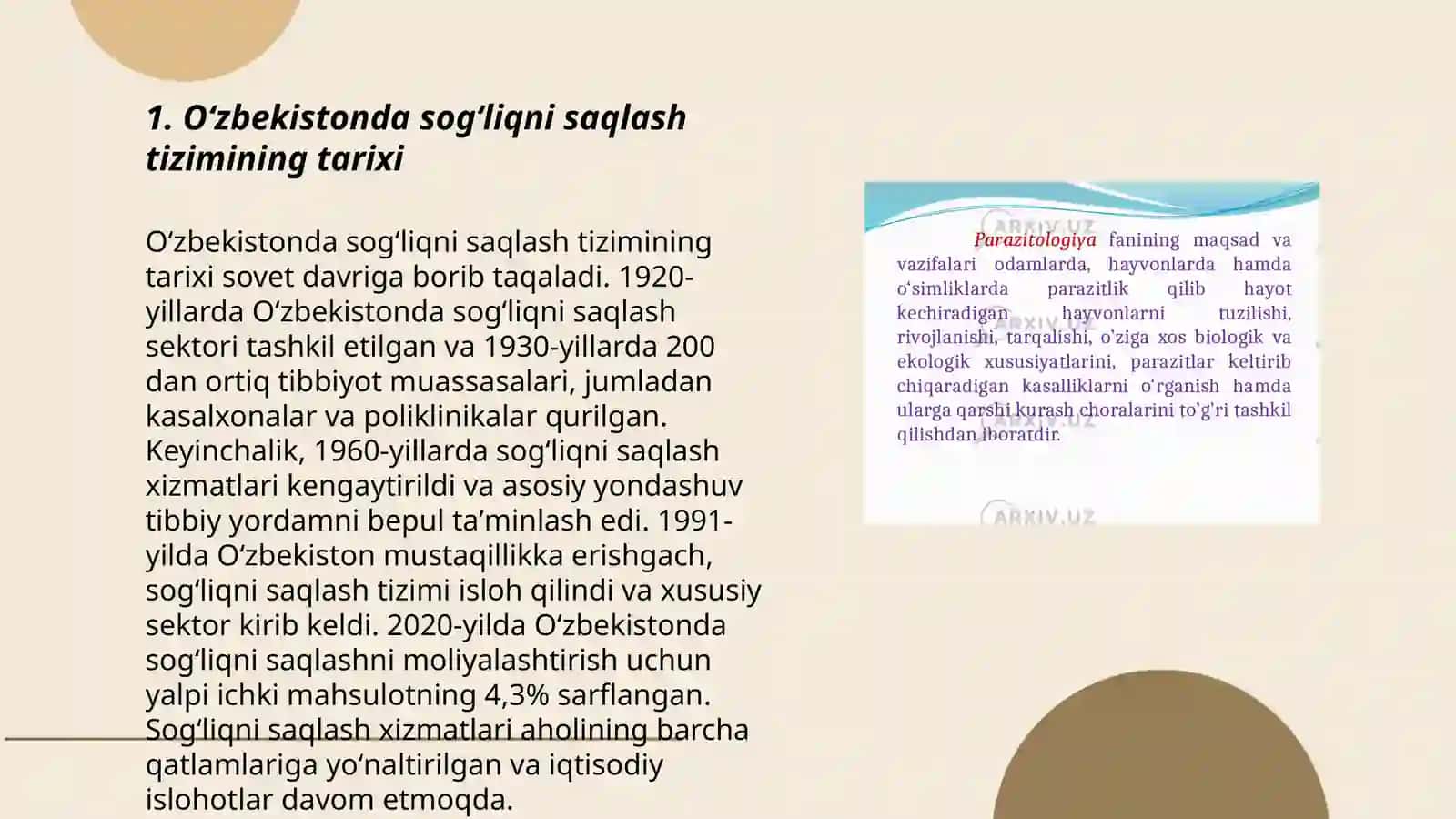 Oʻzbekistonda gospital fanining rivojlanish tarixi 3
