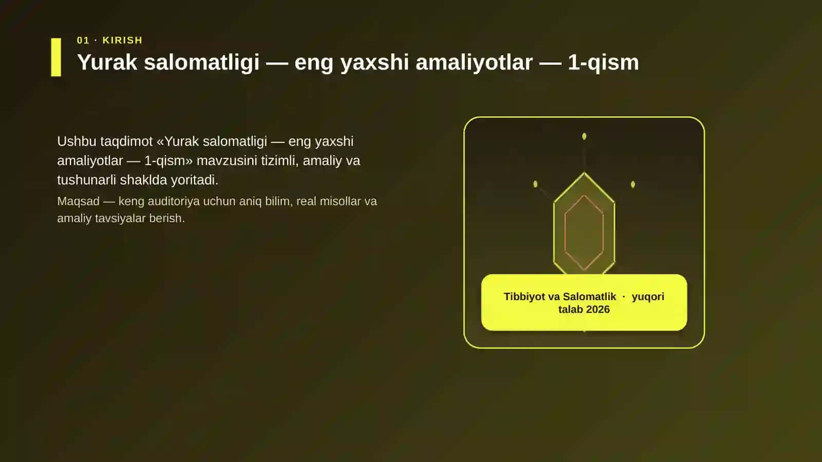 Yurak salomatligi — eng yaxshi amaliyotlar — 1-qism 3