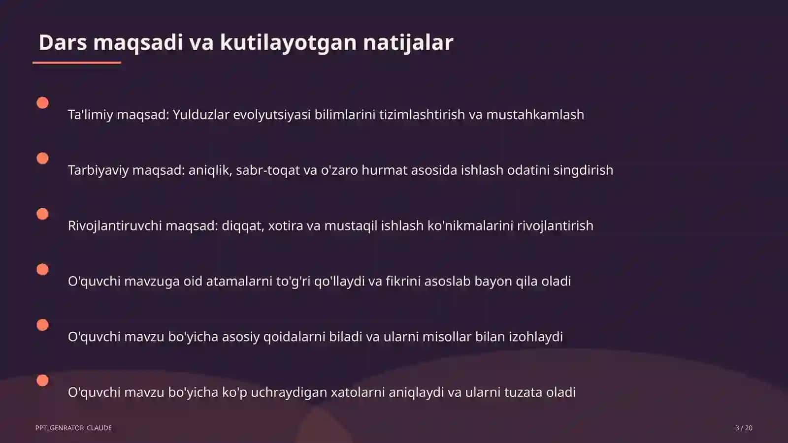 Yulduzlar evolyutsiyasi (11-sinf) 3