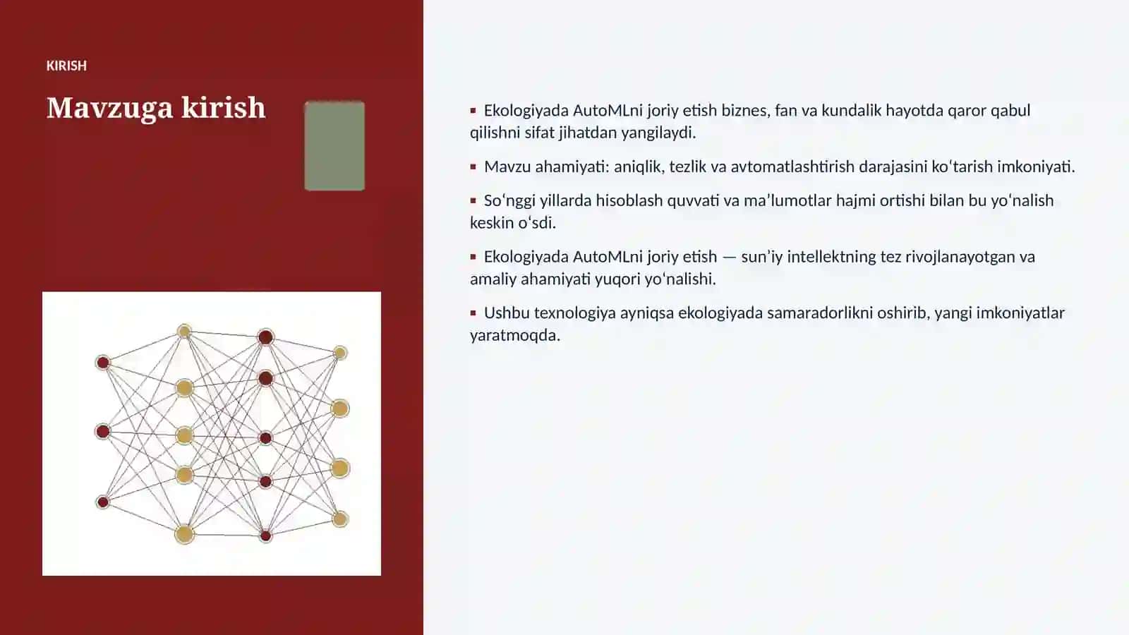 Ekologiyada AutoMLni joriy etish 3