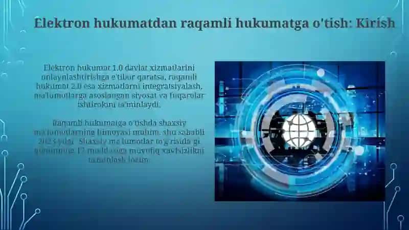 Elektron hukumatdan raqamli hukumatga o'tish 3