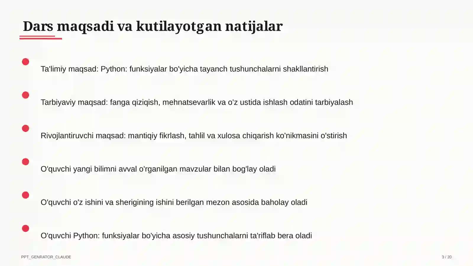 Python: funksiyalar (9-sinf) 3