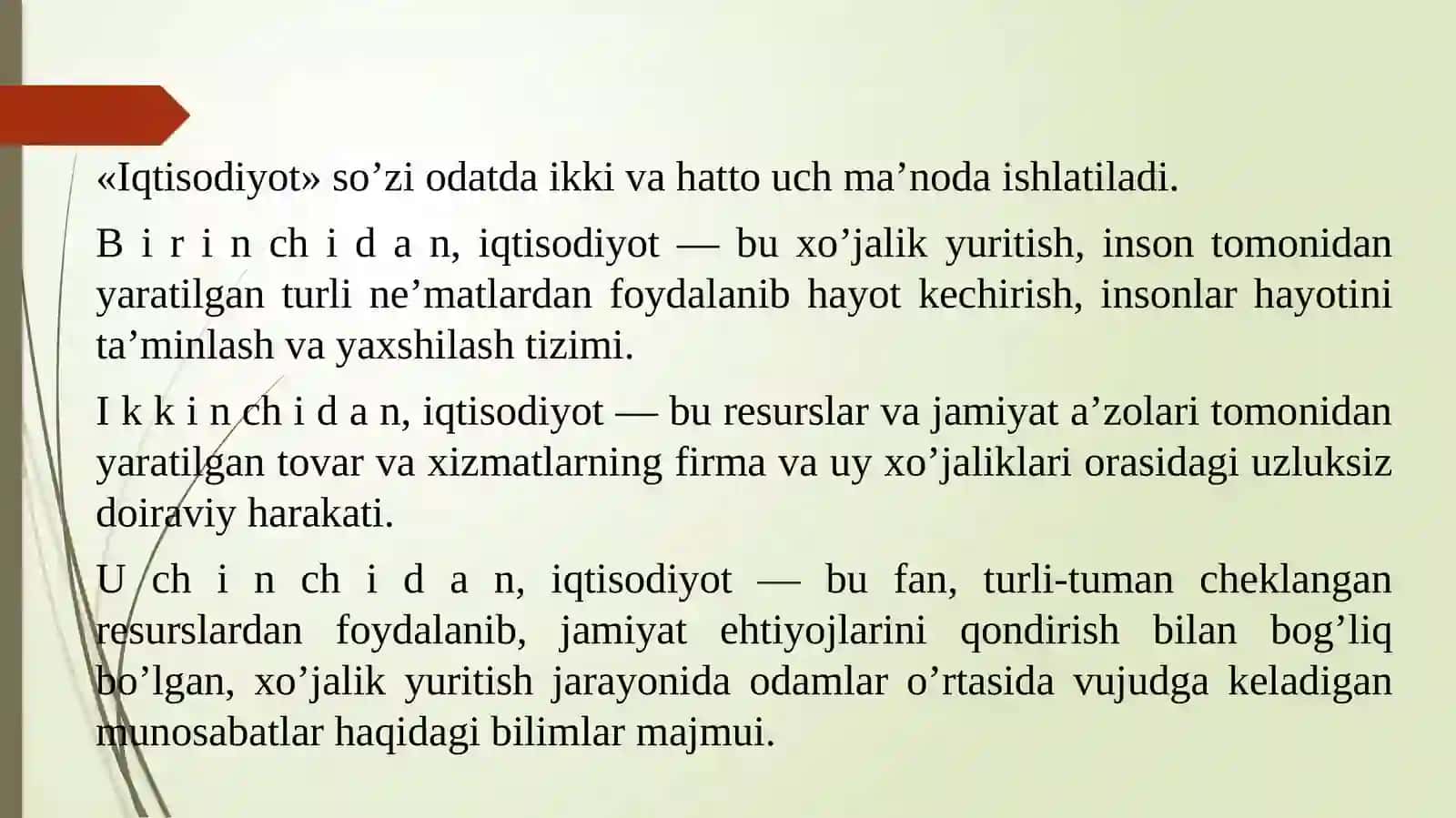 Iqtisodiyot nazariyasi rivojlanishi 3