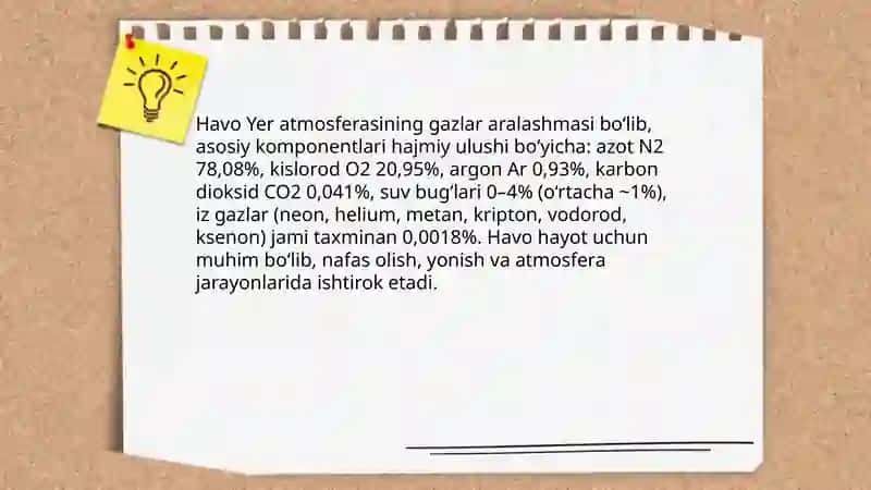 Havo va uning tarkibi 3