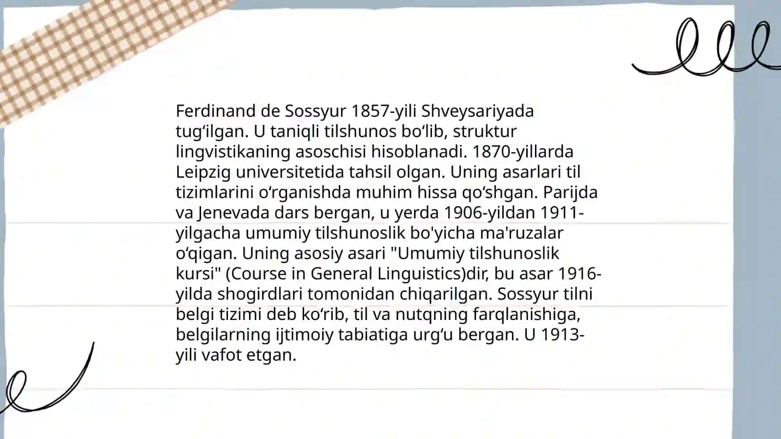 Ferdinan de Sossyur ta'limoti va strukturalizm 3