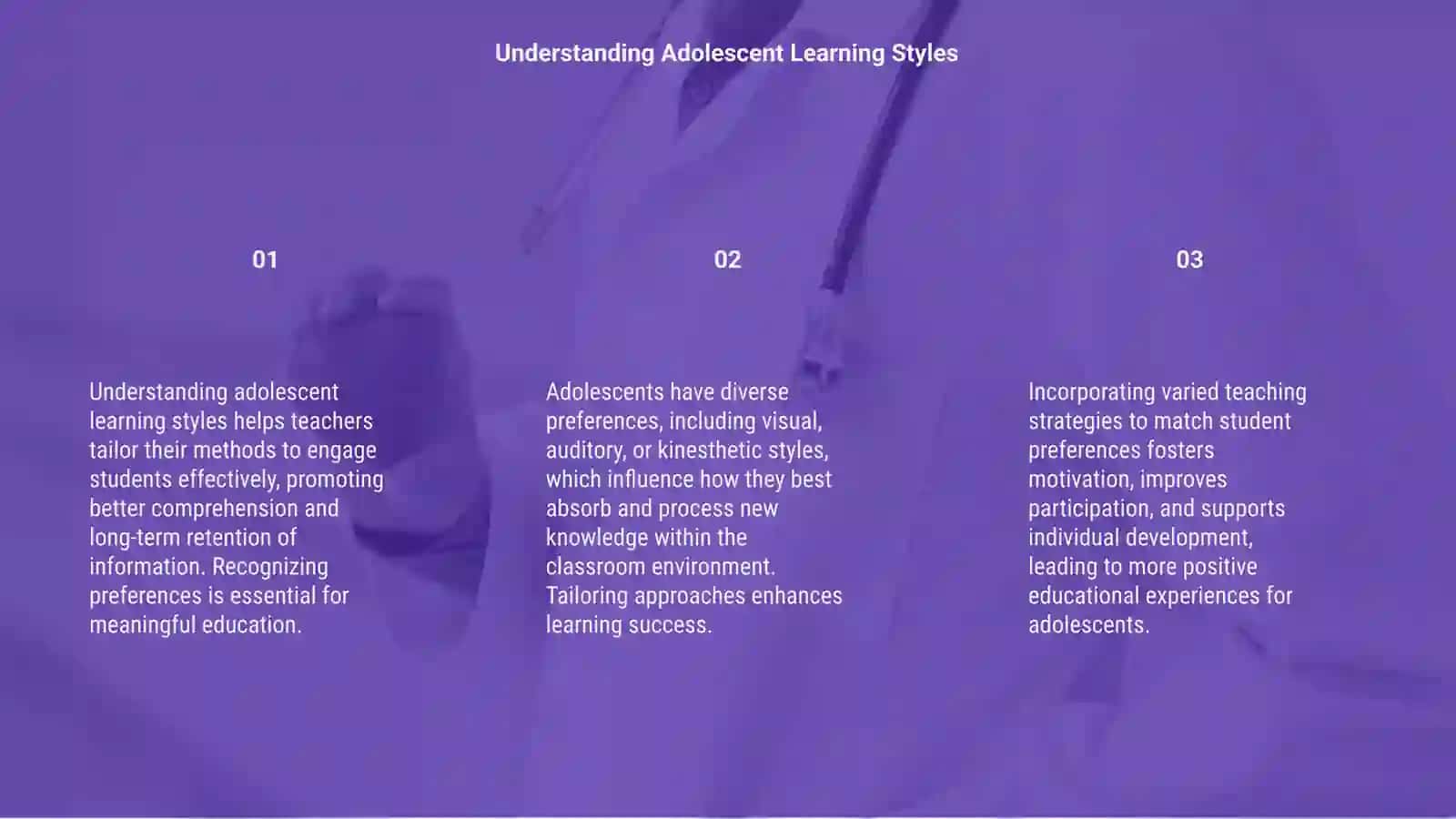 Teaching Adolescent: Student Preferences 3