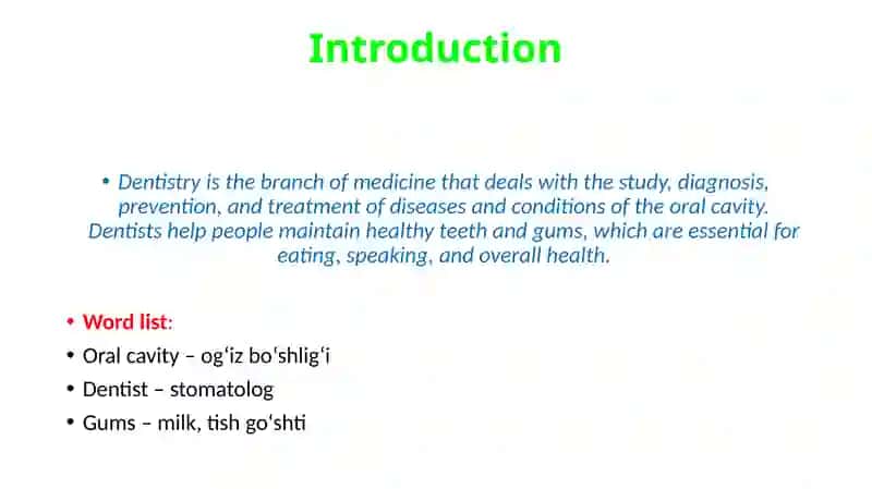 Dentistry 3
