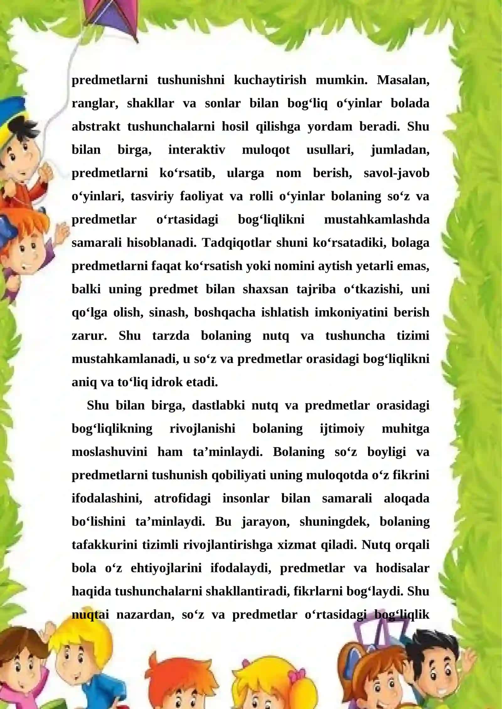 Ilk bolalik davrida so‘z va predmetlar o‘rtasidagi bog‘liqlikning nazariy asoslari 3