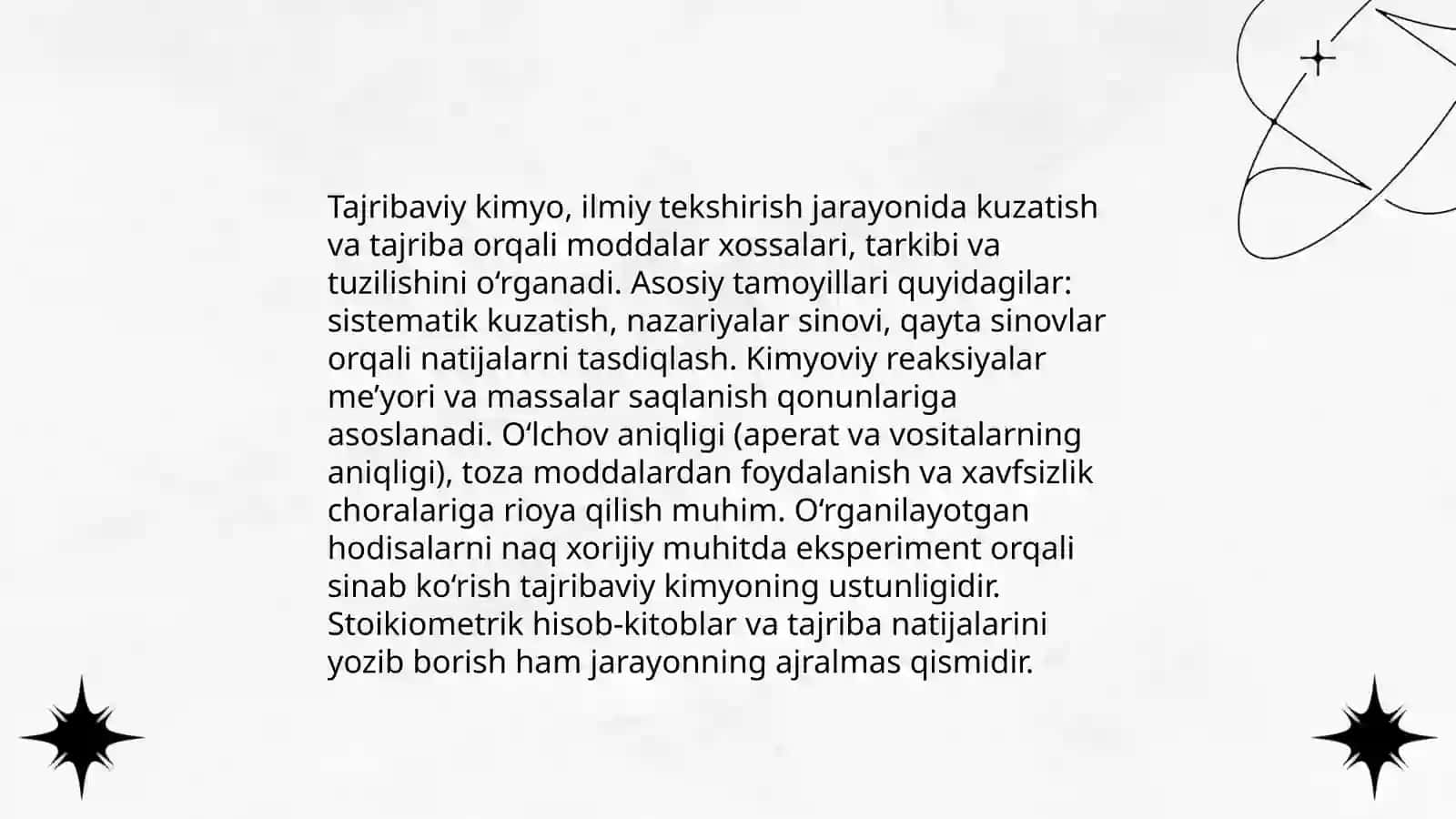 Tajribaviy kimyoga asos solinishi. Kimyoda tajriba va nazariya 3