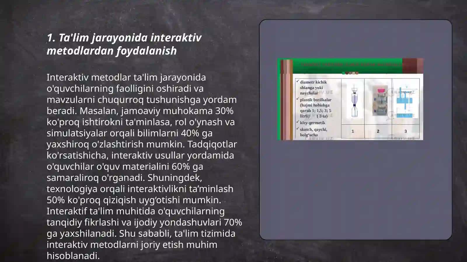 Pedagogik fanlarni o'qitish metod va vositalari 3