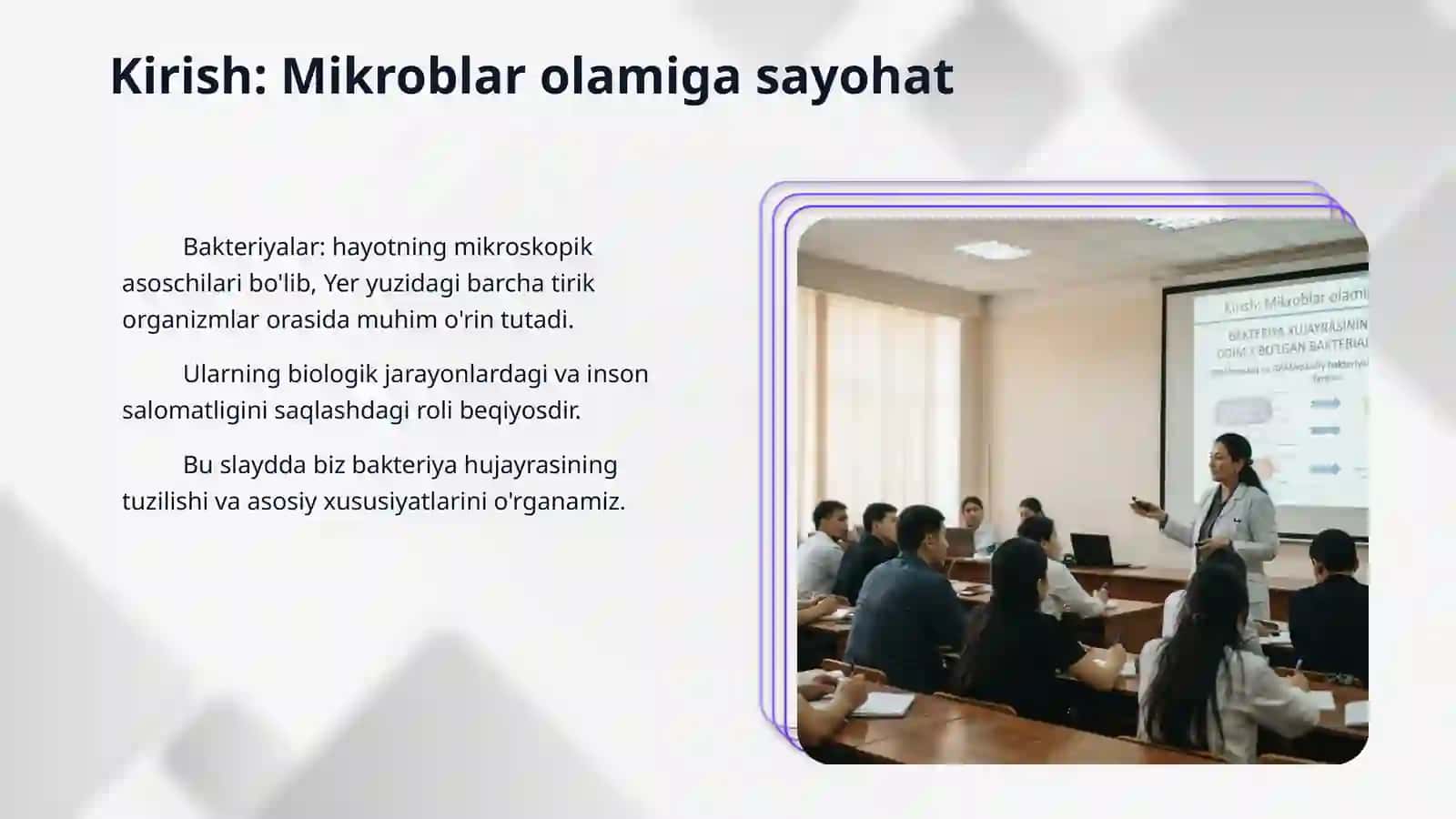 BAKTERIYA XUJAYRASINING TUZILISHI. DOIMIY BO'LGAN BAKTERIAL TUZILMALAR. GRAMmusbat va GRAMmanfiy bakteriyalar tuzilishi va ularning farqlari 3