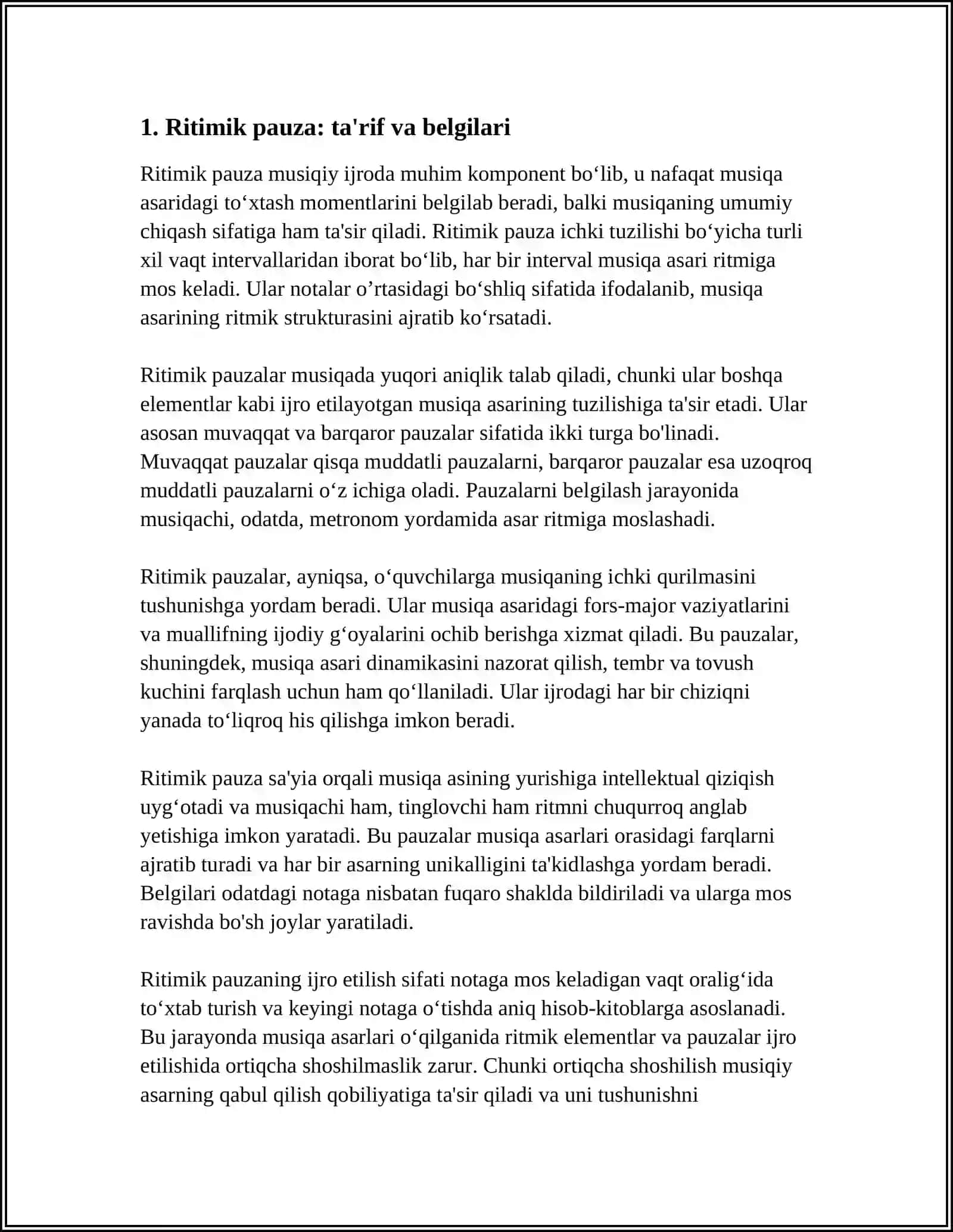 RITMIK PAUZA RUHIY PAUZA GRAMMATIK PAUZA 3