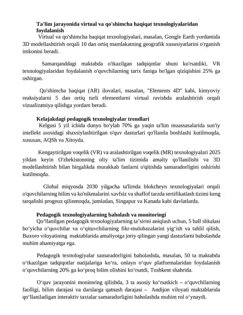 Pedagogik texnologiyalari ta'rifi va turlari 3