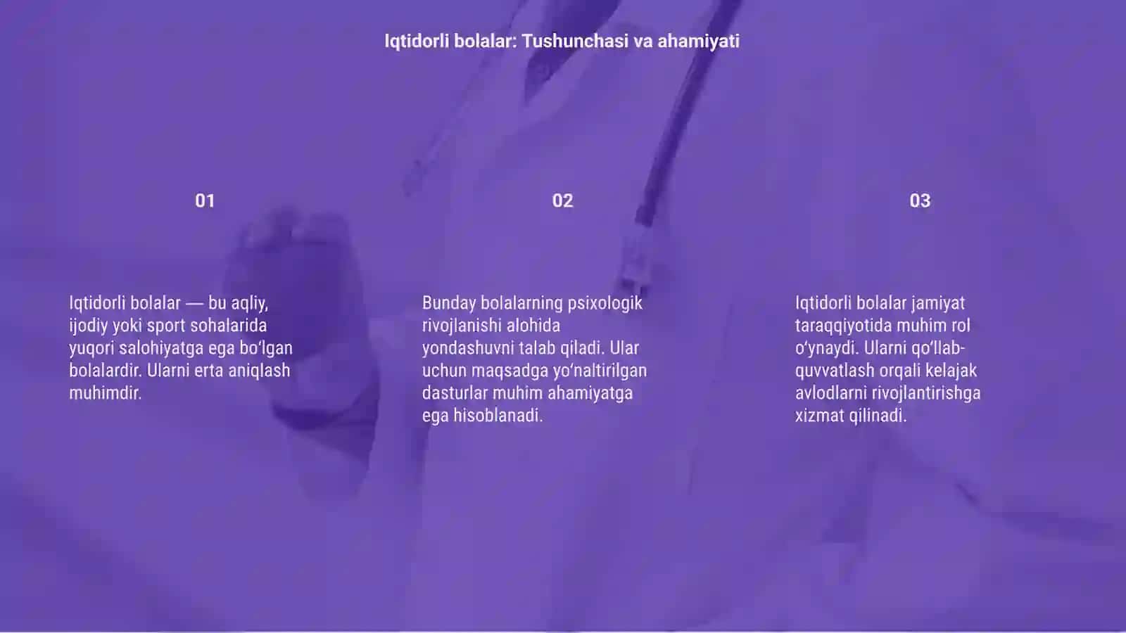 Iqdidorli bolalarni aniqlash va ularning psixologik rivojlanishi 3
