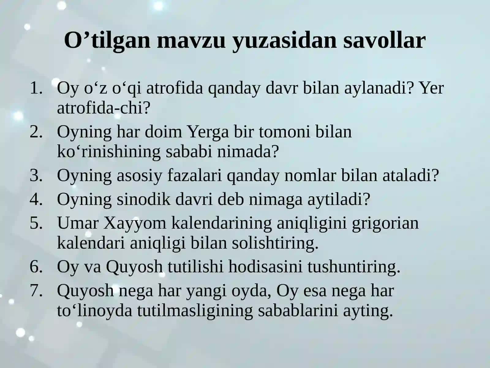 DARS ISHLANMA Astronomiyada uzunlik o’lchov birliklari.Ikkijism massasi.Kosmik tezlik 3