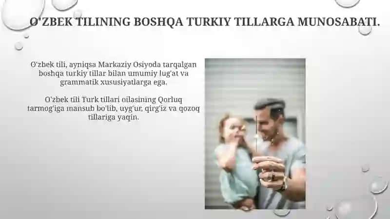 Oltoy tillar oilasi, Özbek tili va boshqa tillarning özaro munosabati 3