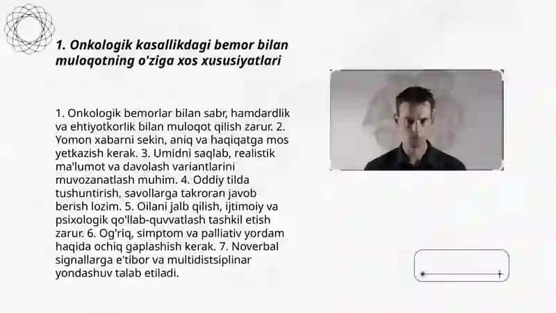 Onkologik kasallikdagi bemor bilan muloqotning o'ziga xos xususiyatlari 3