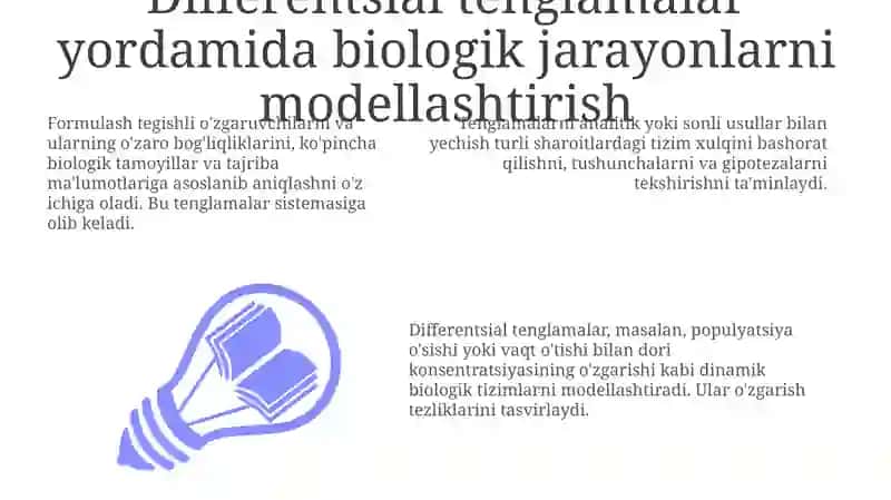 Differentsial tenglamalar yordamida biologik jarayonlarni modellashtirish 3