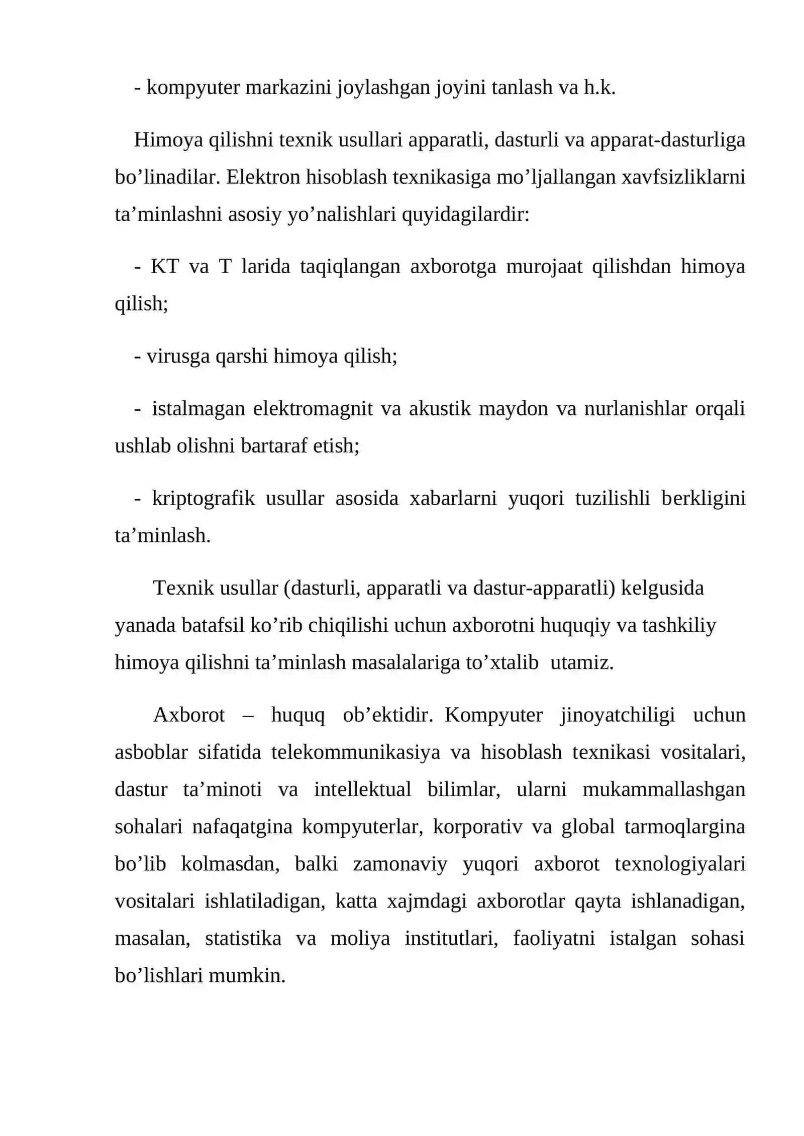 Axborot xavfsizligi va uni himoyalash 3