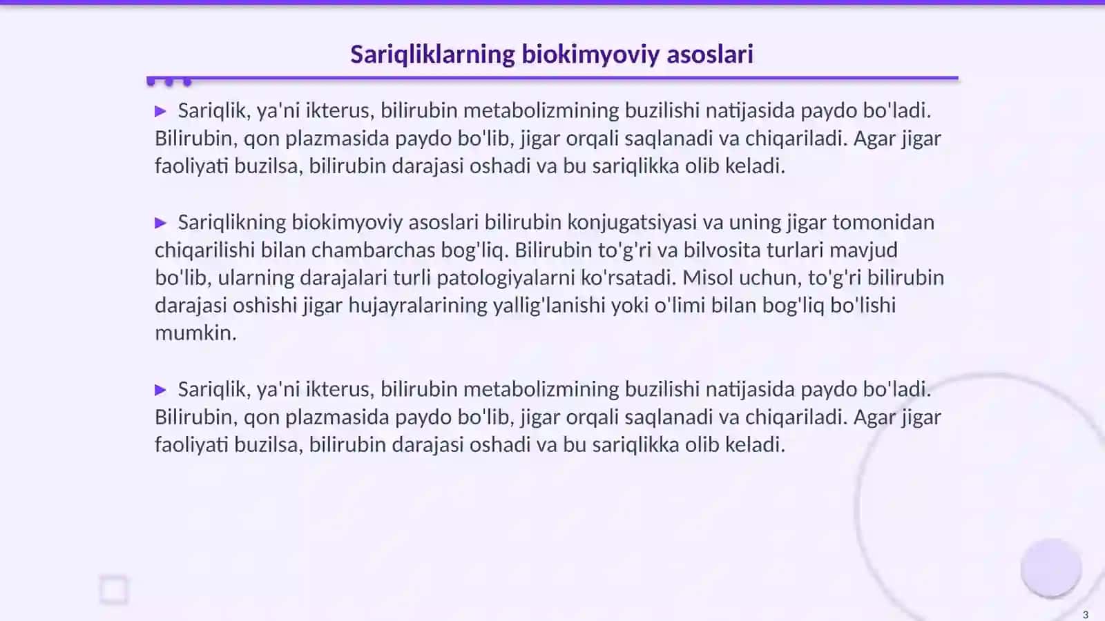 Sariqliklarning biokimyoviy jihatdan differensial tashxisi 3
