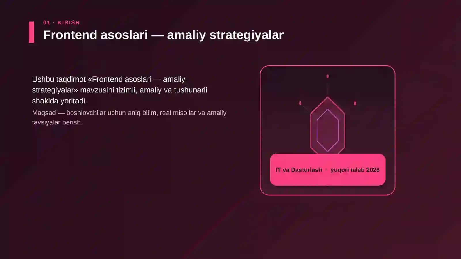 Frontend asoslari — amaliy strategiyalar 3