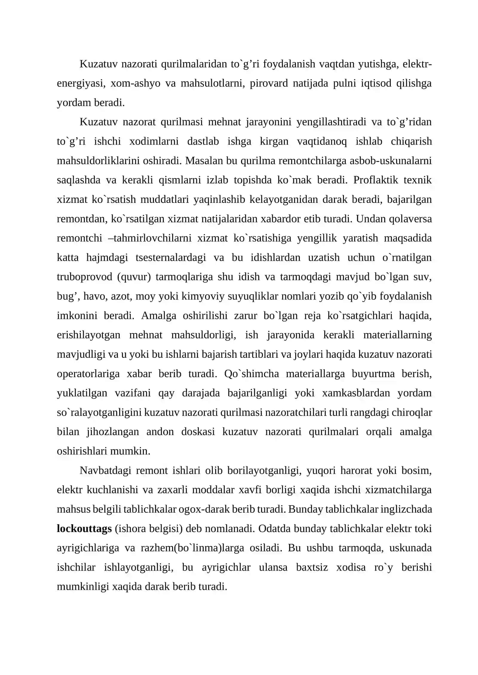 Zamonaviy Ishlab Chiqarish Korxonalarida Ish Joyini Standarlashtirish Hamda Boshqaruvning Kuzatish Usullari 3