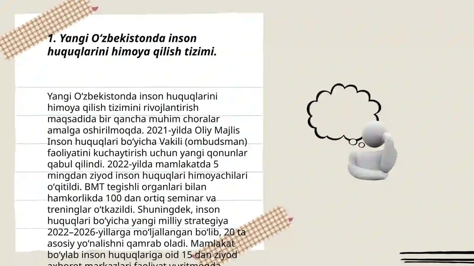 Yangi Òzbekistonda inson haq huqularini va erkinliklari kafolatining yaratilishi 3