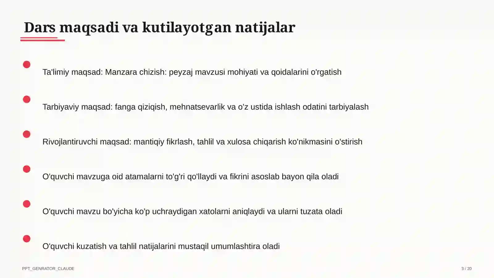 Manzara chizish: peyzaj (3-sinf) 3