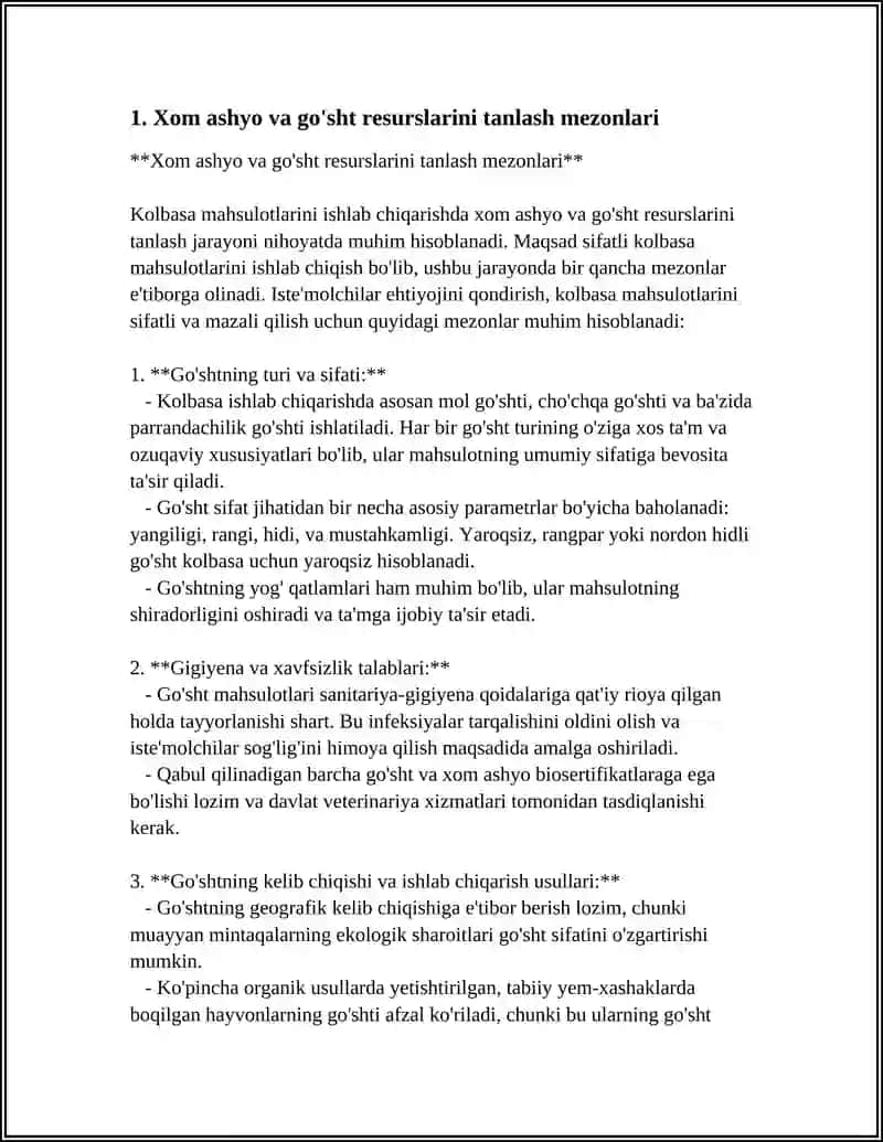 KALBOSA MAXSULOTLARINI ISHLAP CHIQARISH TEXNALOGIYASI 3