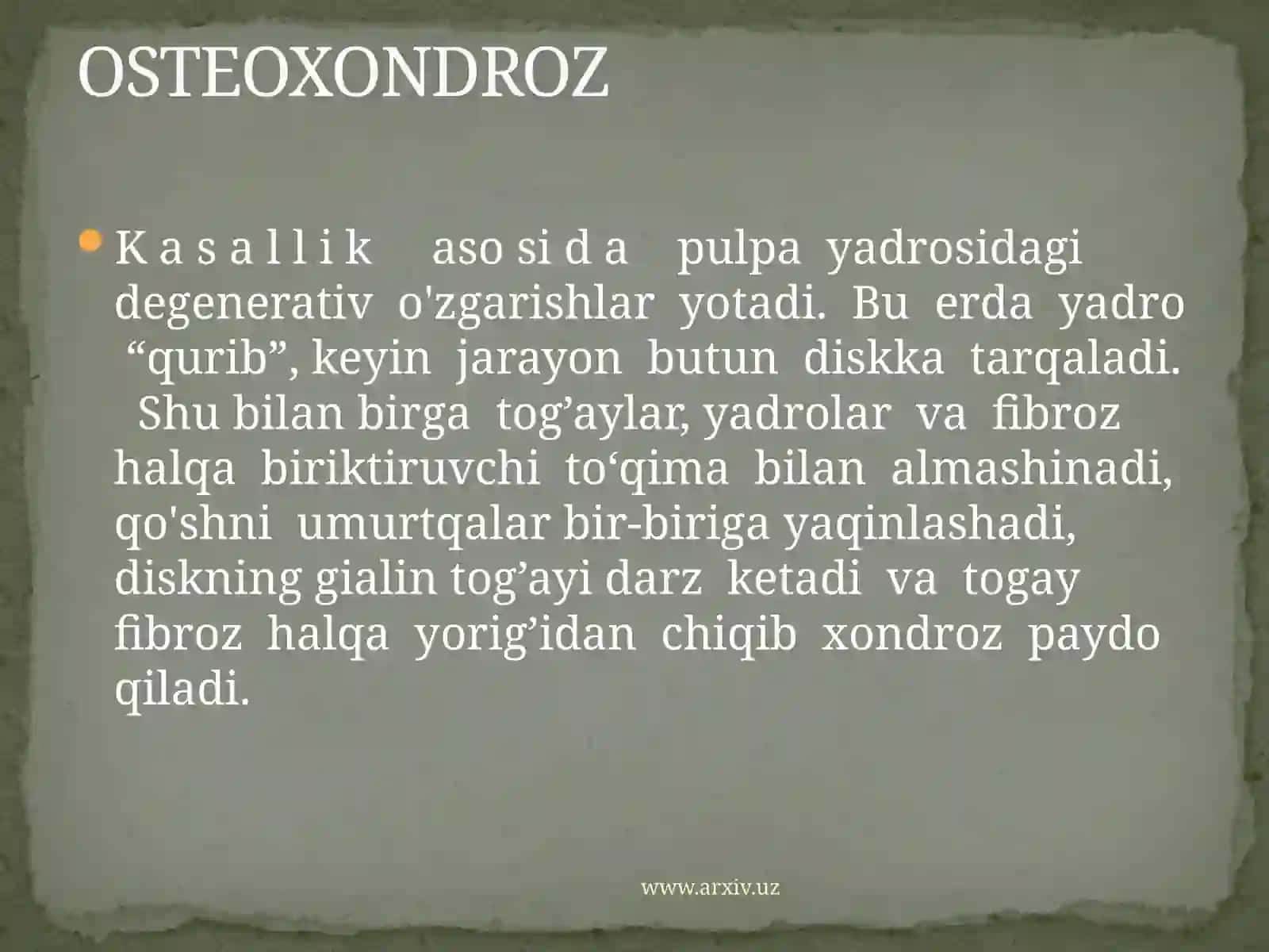 Umurtqapag’onasiningdegenerativkasalliklari bu 3