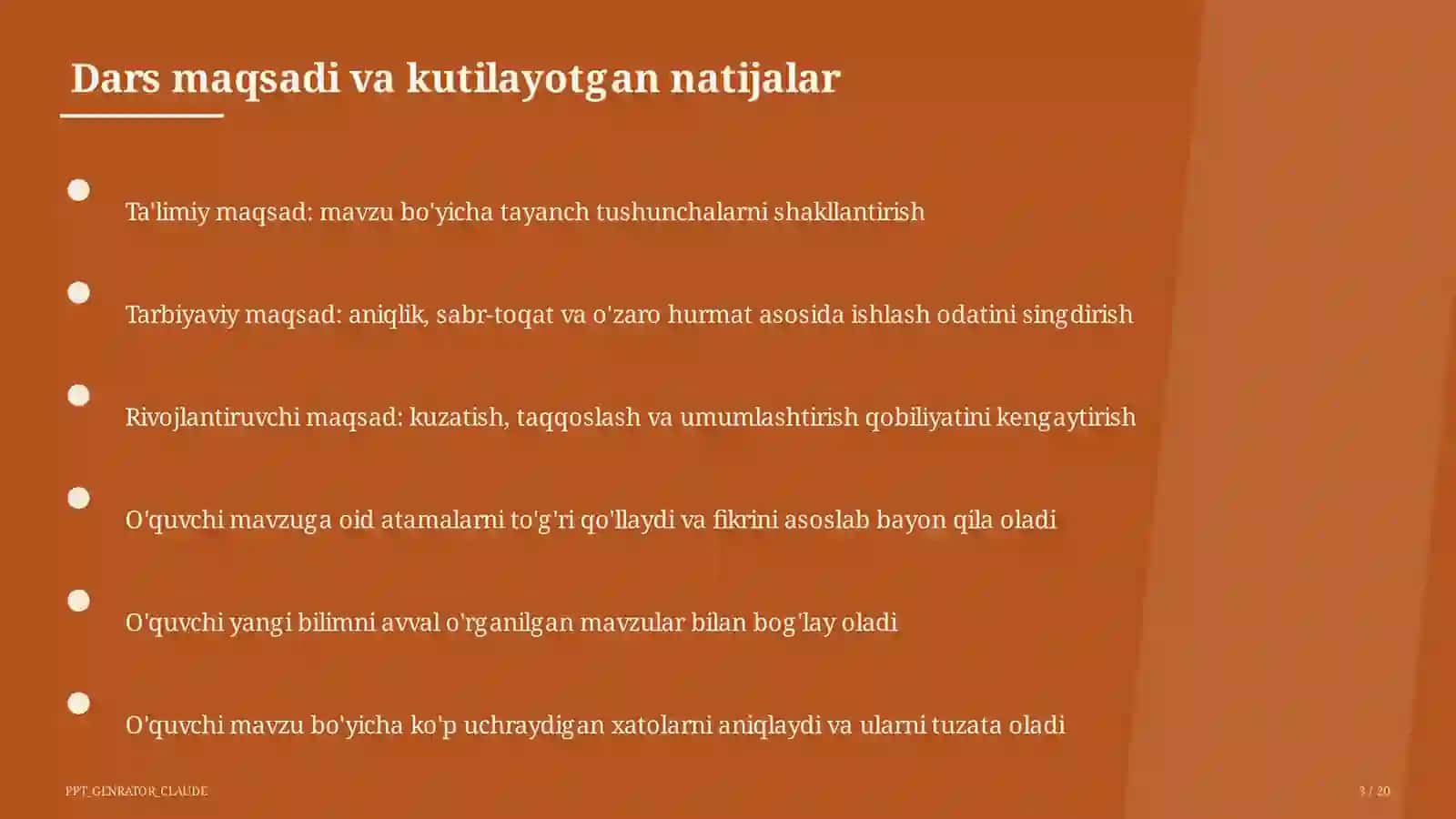 Qurilish chizmalari: bino plani (9-sinf) 3