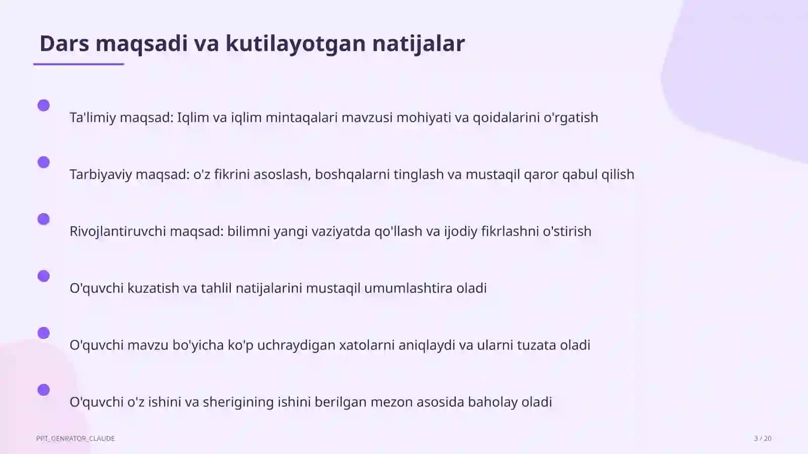 Iqlim va iqlim mintaqalari (6-sinf) 3