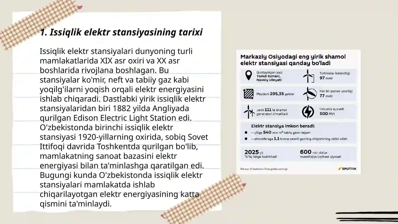 Issiqlik elektr stansiyasi haqida ma’lumot bering 3