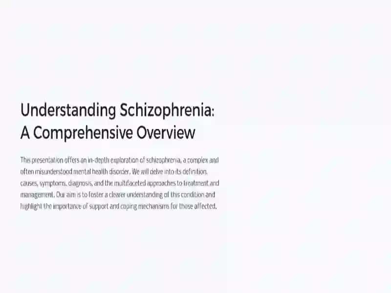 Research a mental health disorder(e.g.,schizophrenia) 3