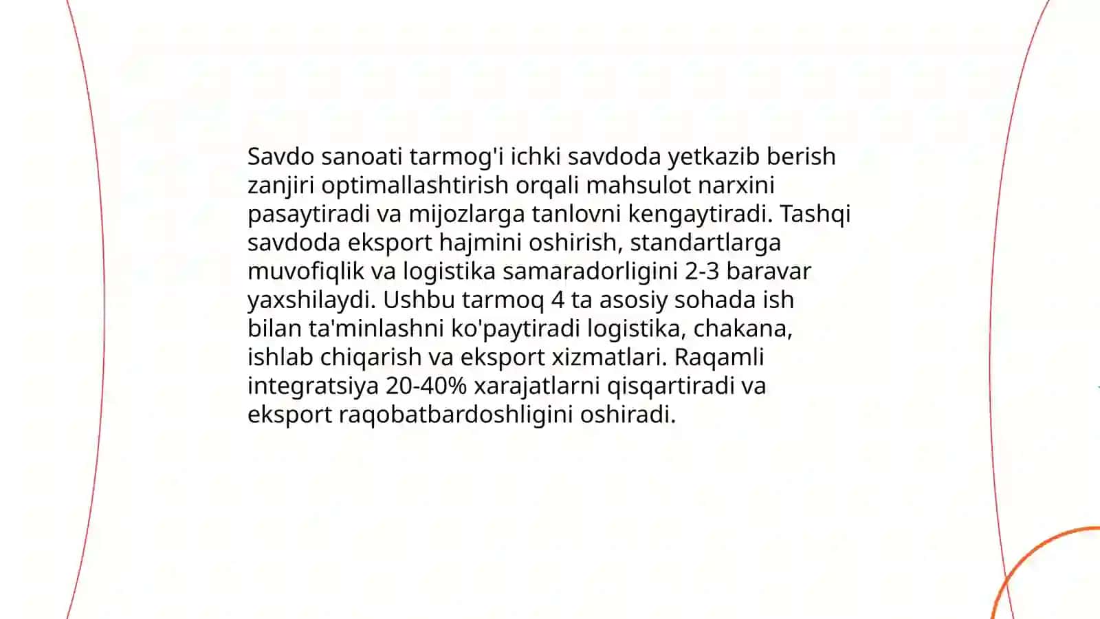 Savdo sanoati tarmog'i tashqi va ichki savdo 3