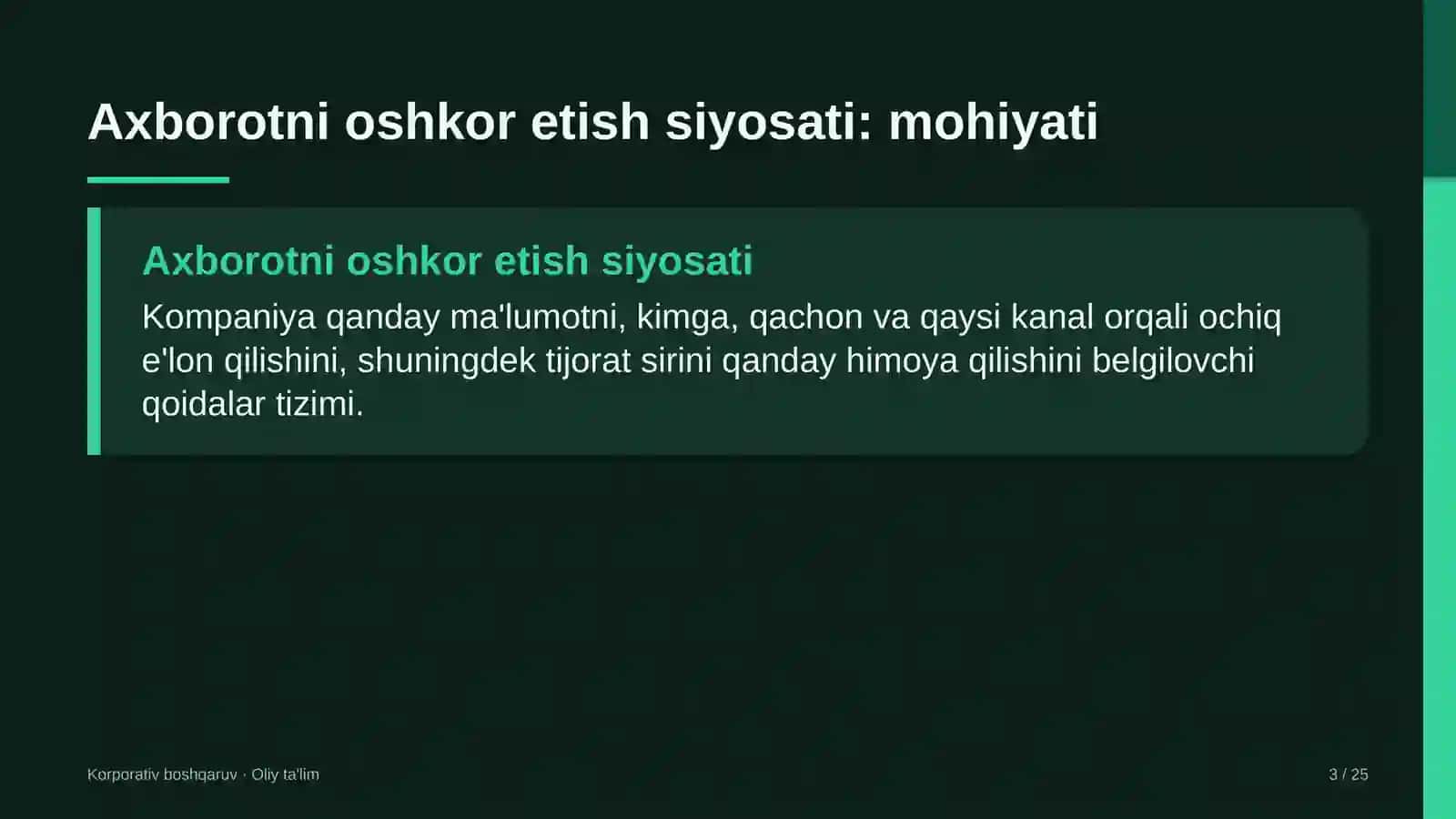 Kimyo sanoatida axborotni oshkor etish siyosati 3