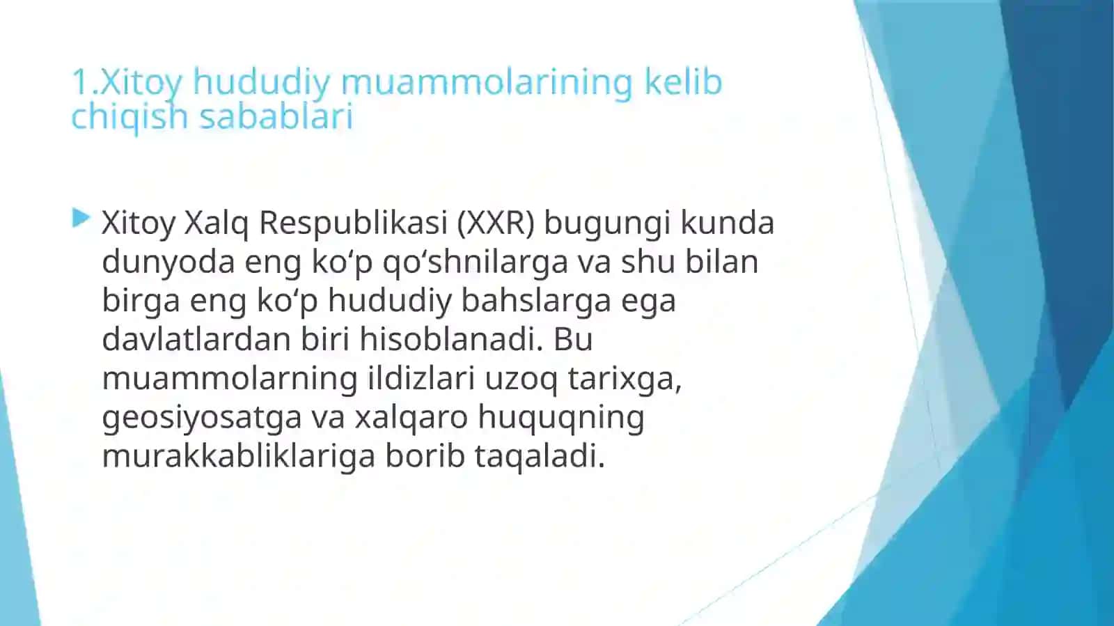 Xitoyning hal etilmagan hududiy muammolari 3