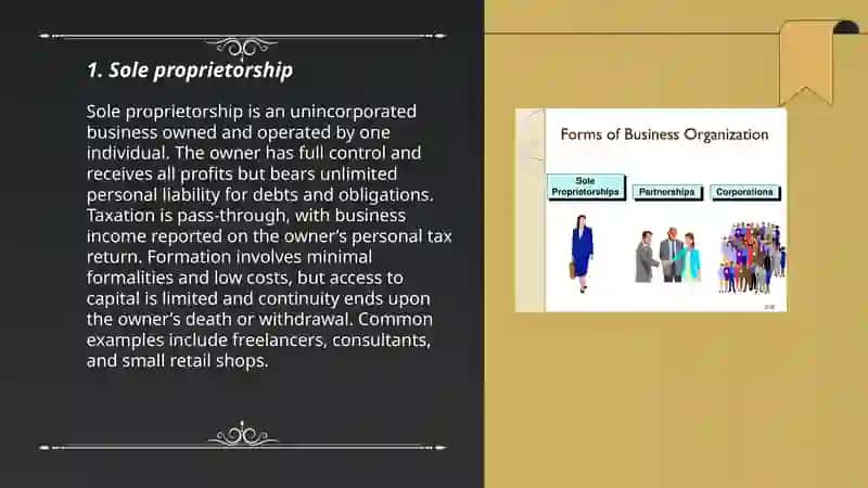 Various forms of bussiness 3