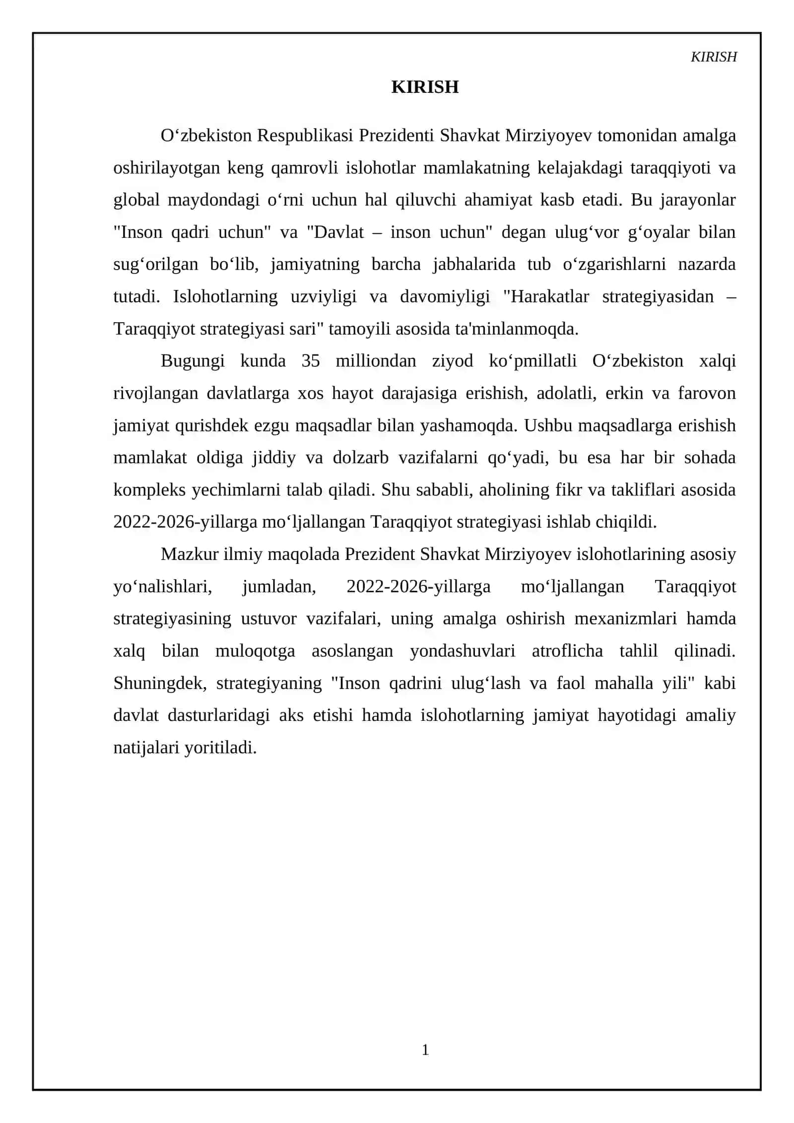 Oʻzbekiston Respublikasi Prezidenti Shavkat Mirziyoyev islohotlari 3