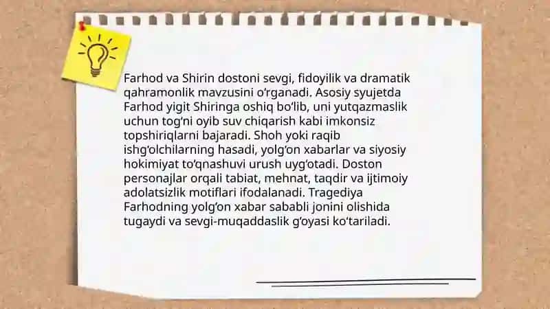 Farhod va Shirin dostoni 3