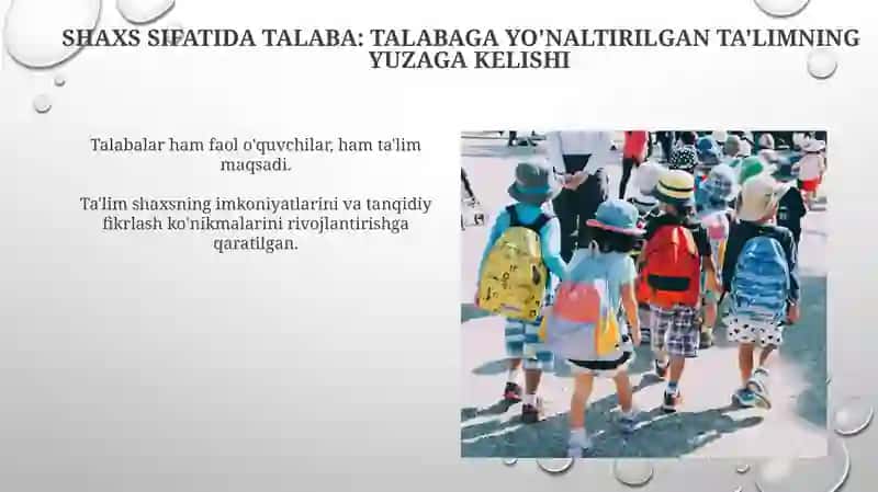 Mavzu: Shaxs tarbiyaning obyekti va subyekti sifatida 3