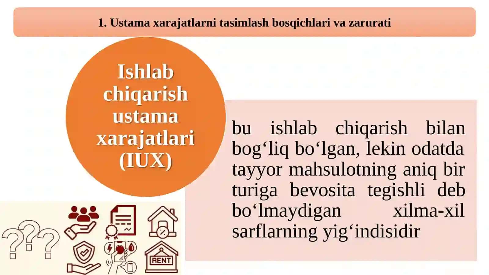 Ustamaxarajatlar hisobi 3