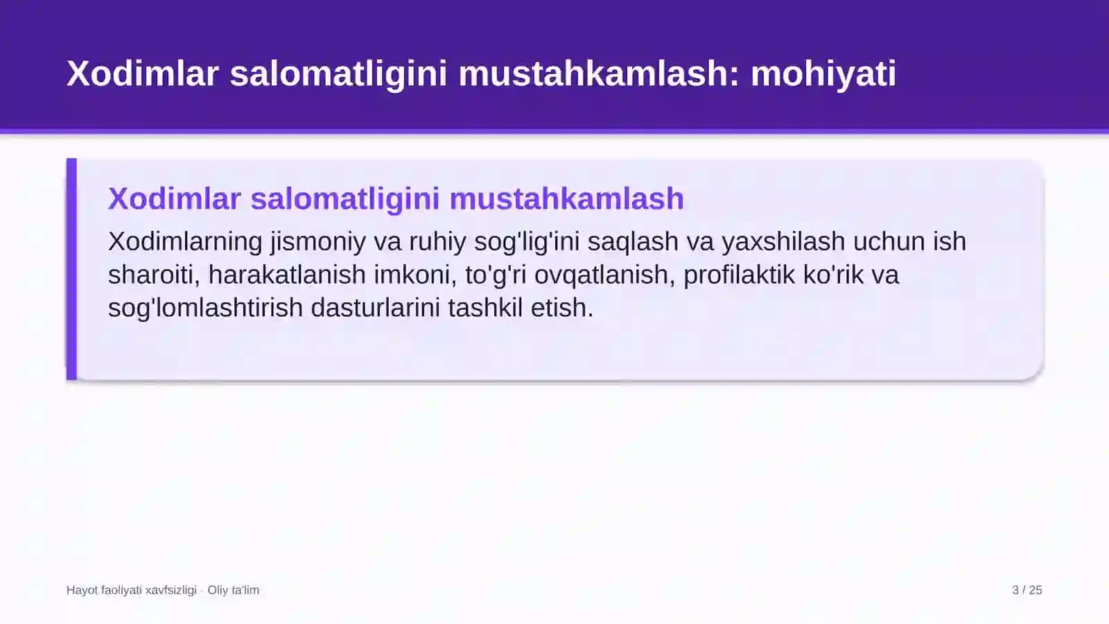 tamaki sanoatida xodimlar salomatligini mustahkamlash 3147 3