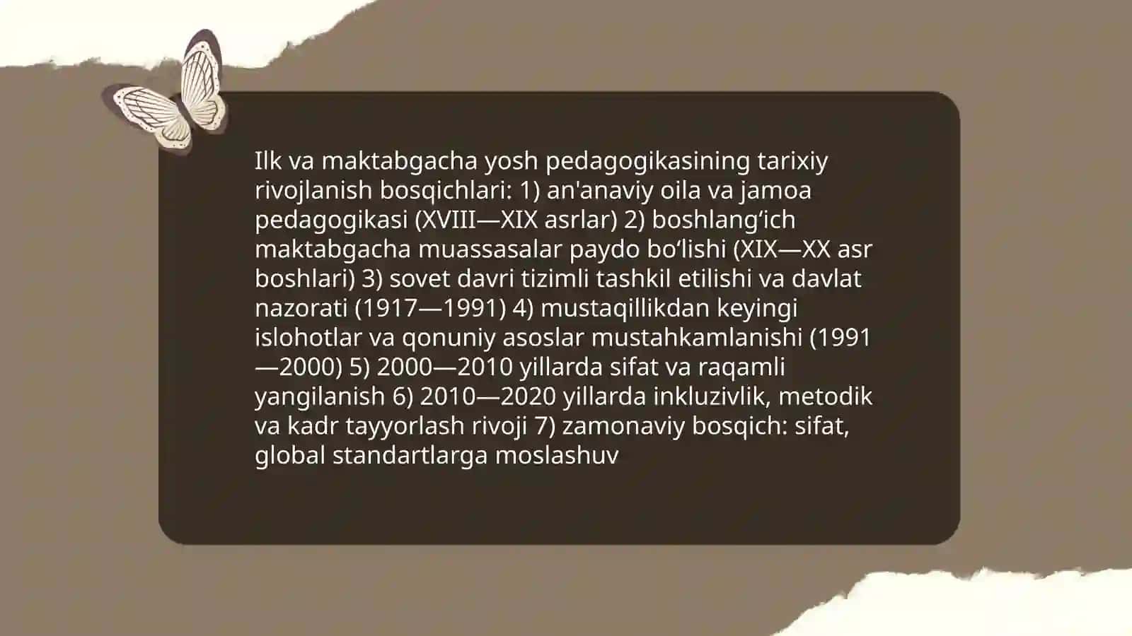 Ilk va maktabgacha yoshdagi bolalar pedagogikasining rivojlanish bosqichlari 3