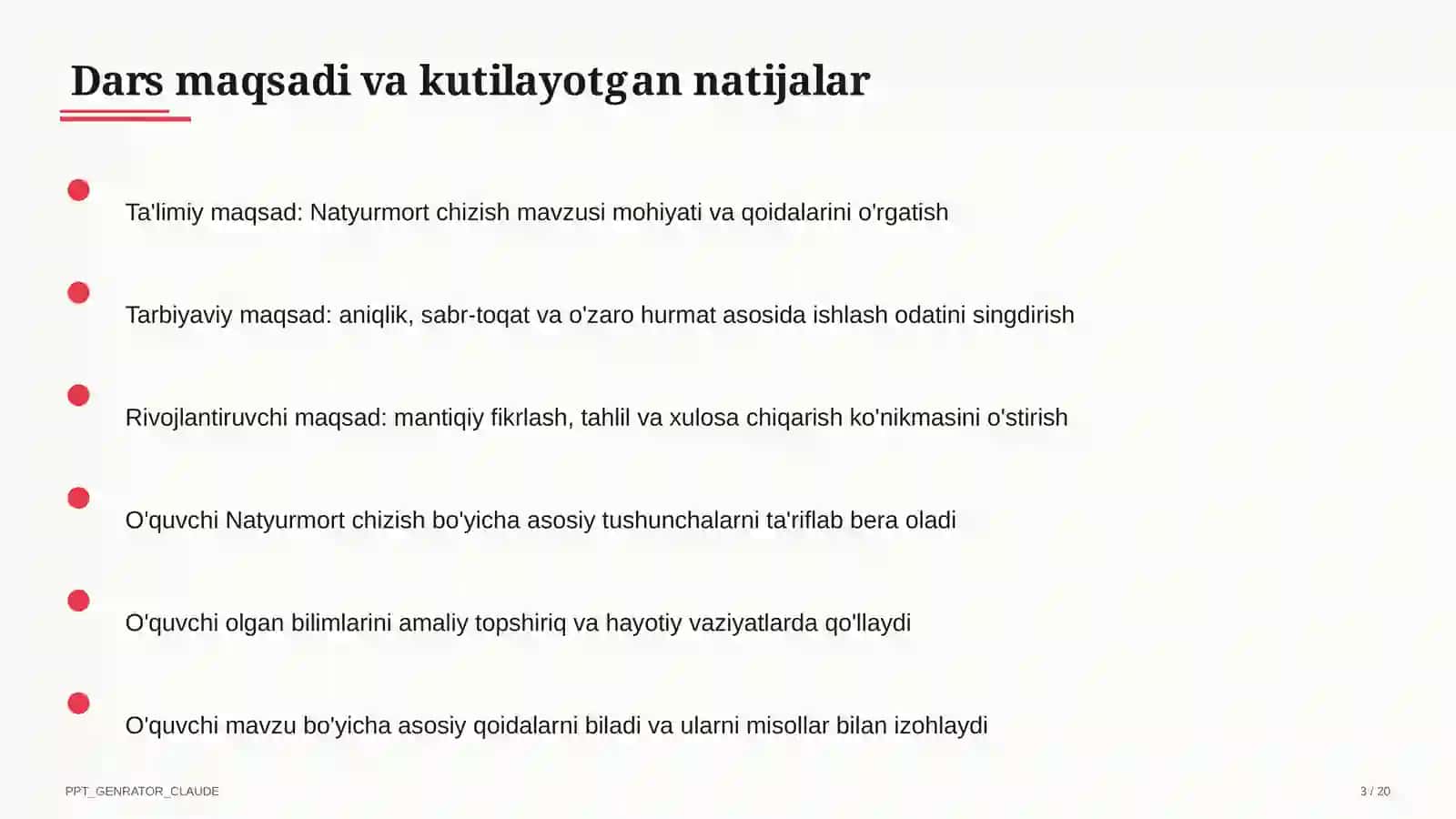 Natyurmort chizish (2-sinf) 3