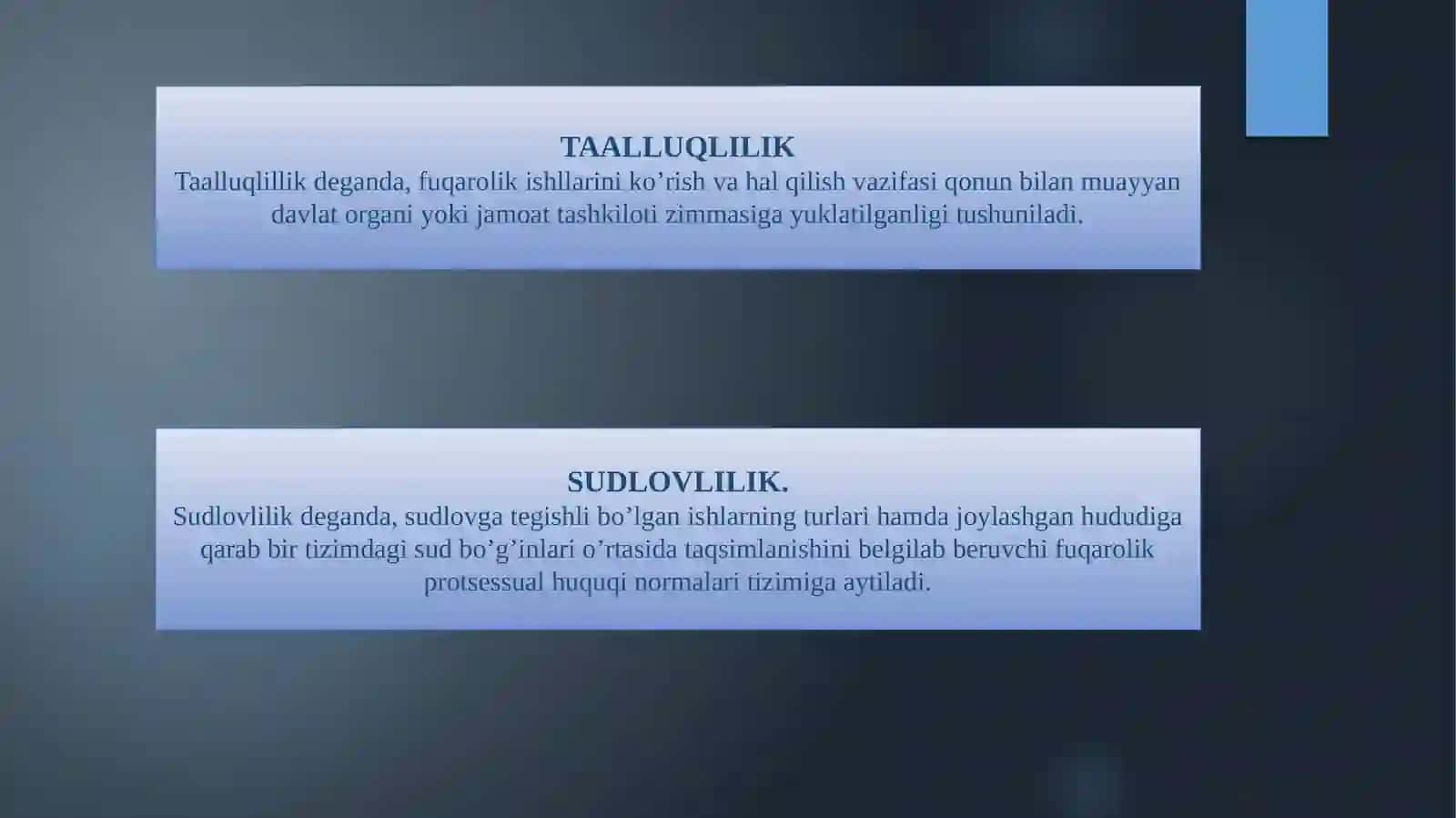 Sudlovlilik va Taalluqlik 3